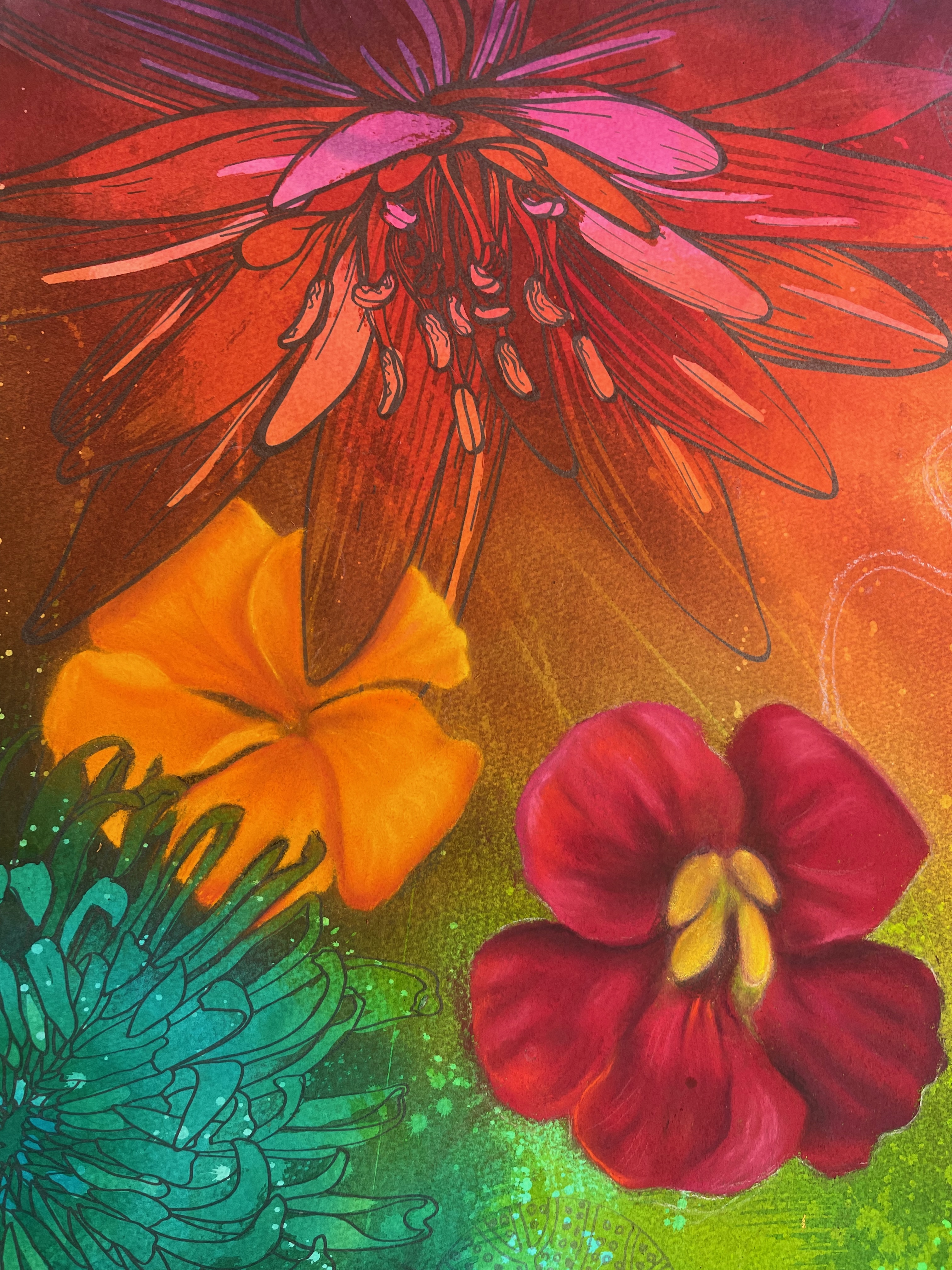 Silk pastel study
